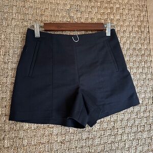 High-Waisted Black Shorts 0